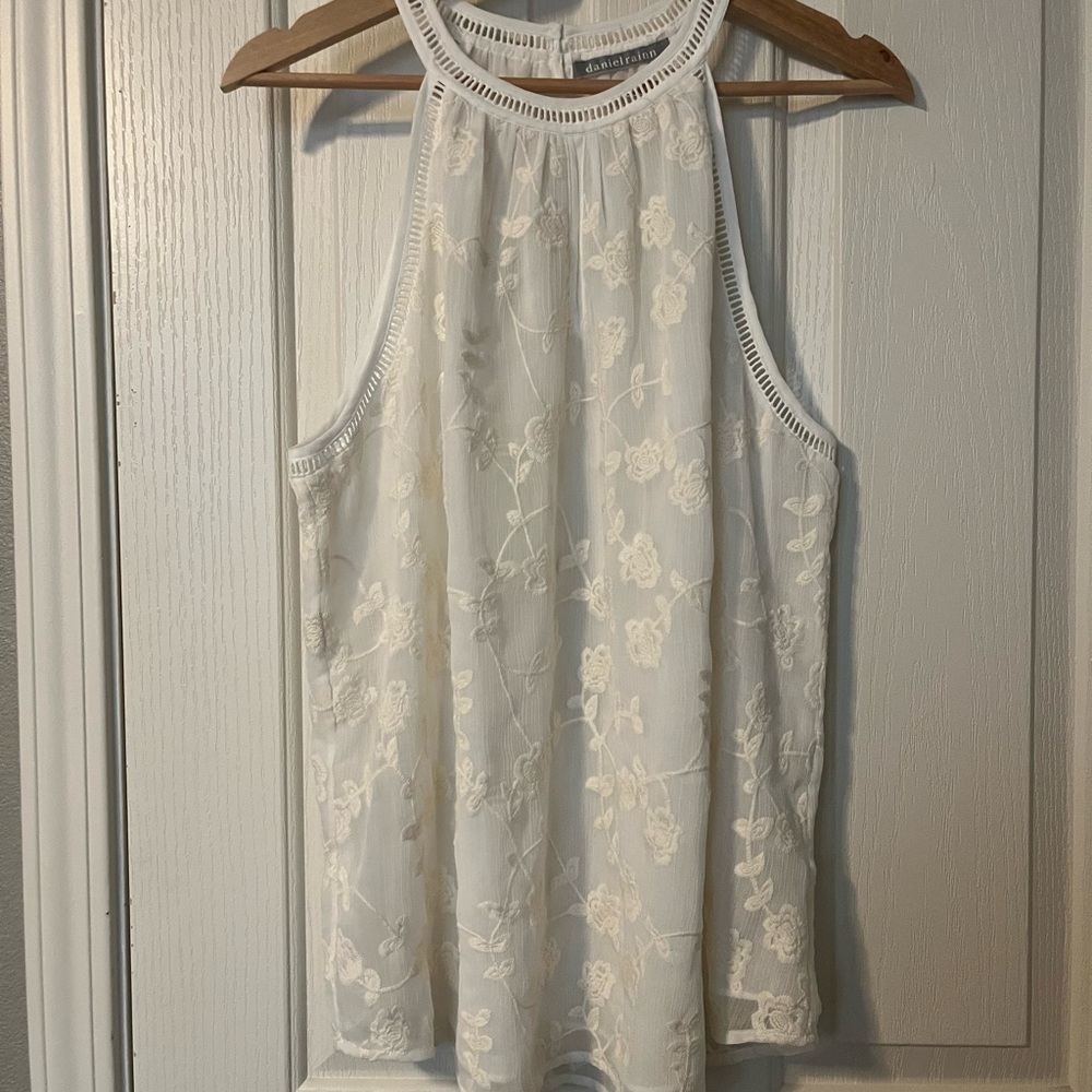 Daniel Rainn Cream Floral Tank Top